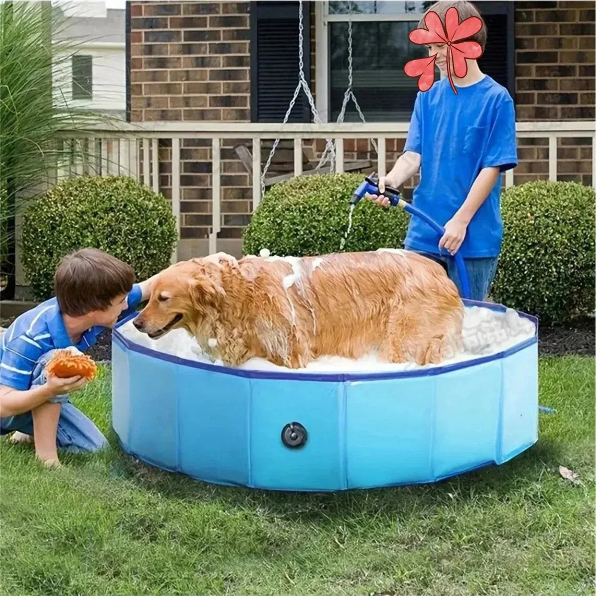 Pet Supplies Foldable Large Dog Bath Pet Pool Golden Retriever Swimming Pool Bath Cat Bath Baby Bath  Dog Swimming Pool Outdoor